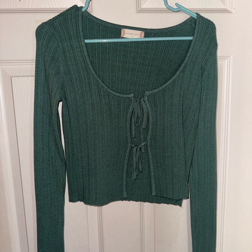 Open Front sweater blouse